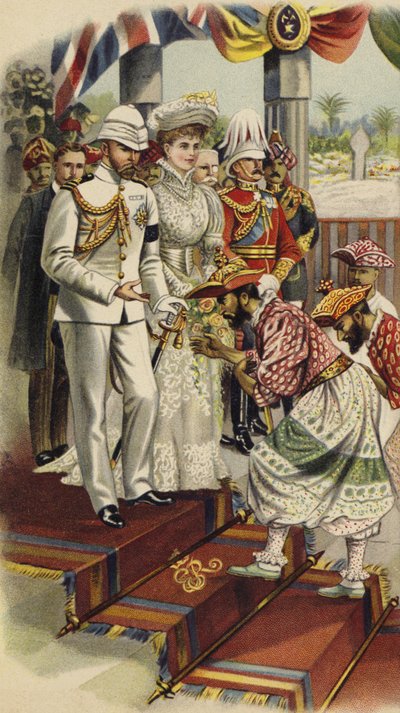 The Duke of York and Cornwall at the Durbar in Kandy, Ceylon by Henry Payne